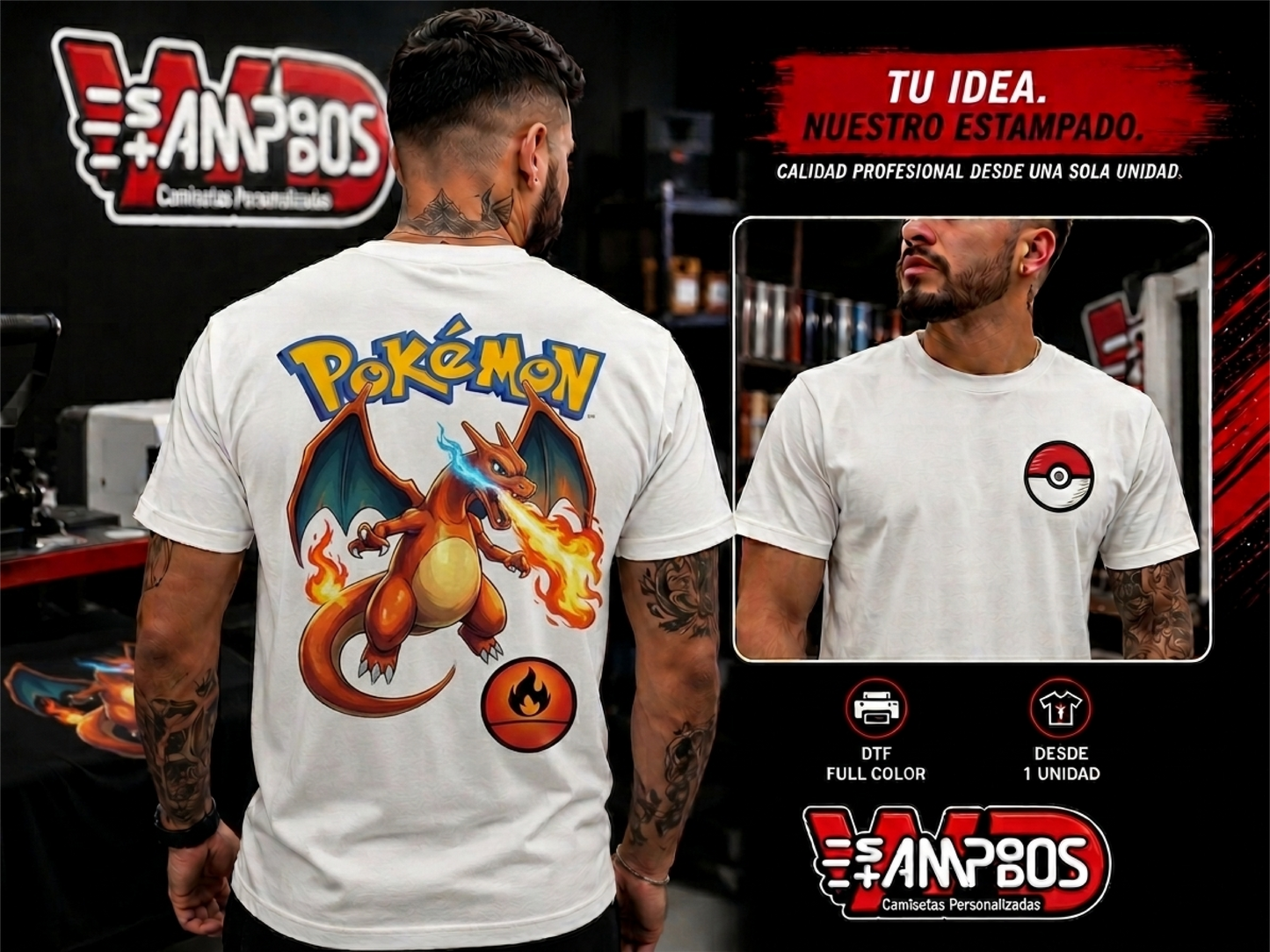 Camiseta Pokémon Charizard