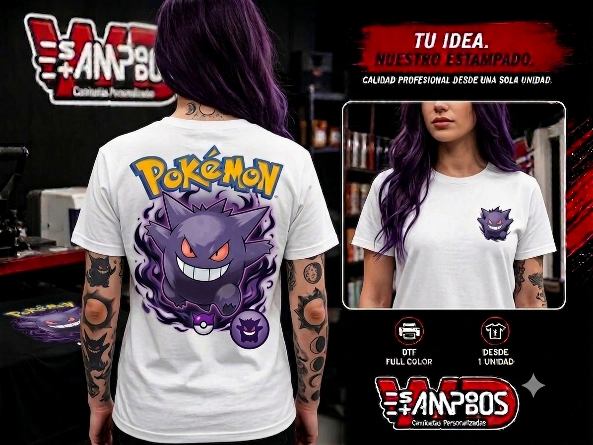 Camiseta Pokémon Gengar UNISEX