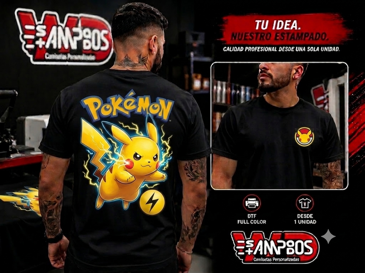 Camiseta Pokémon Pikachu