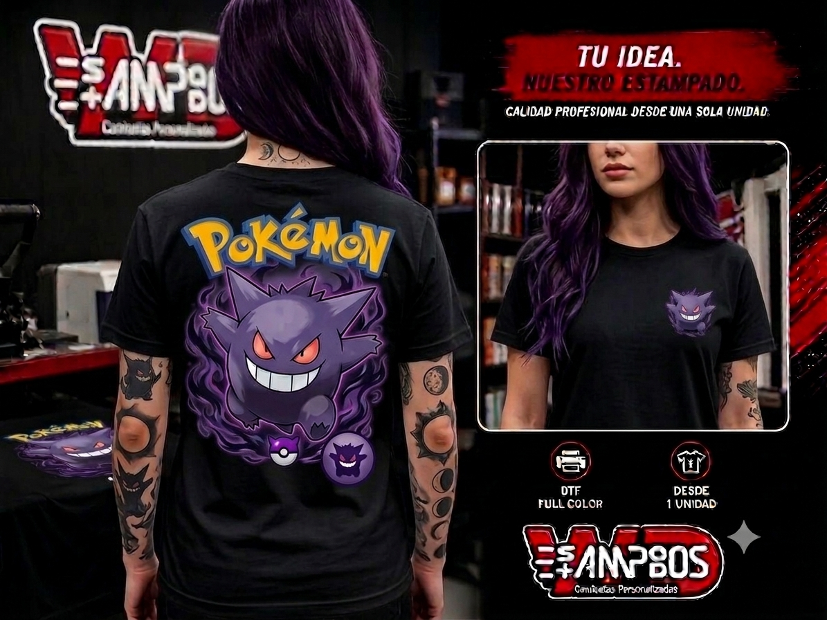 Camiseta Pokémon Gengar UNISEX