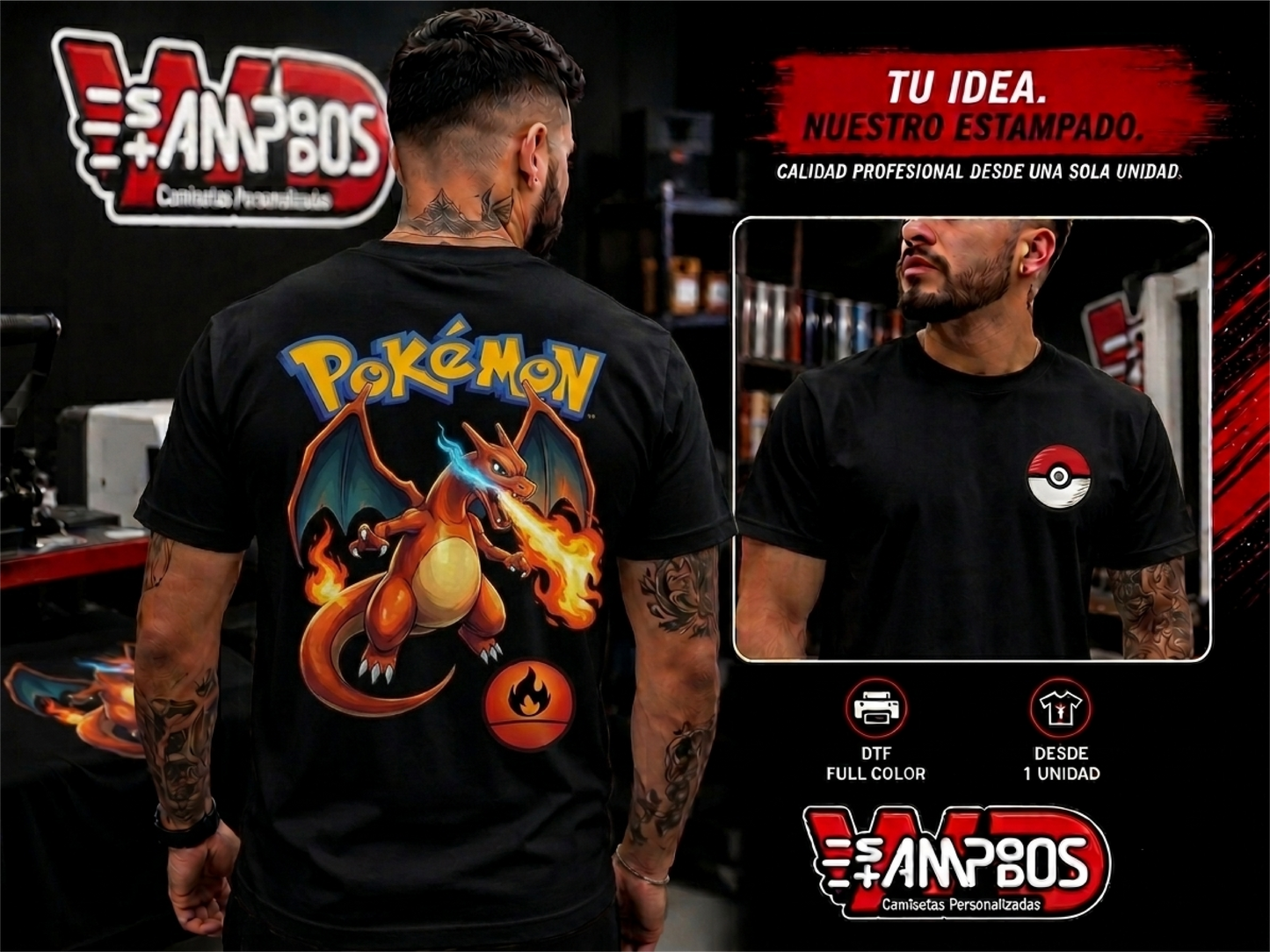Camiseta Pokémon Charizard